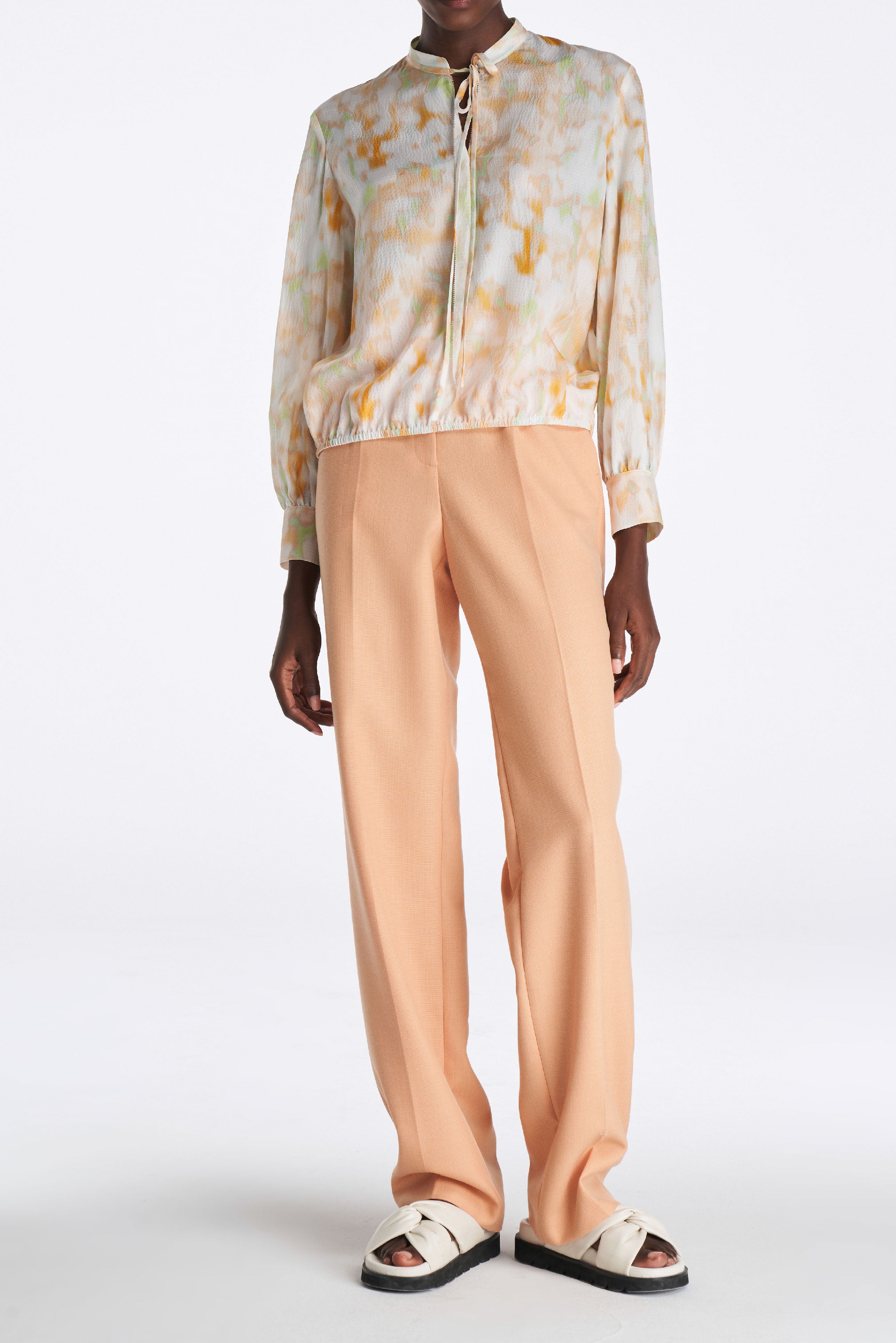 Laurèl Orange Straight-Leg Trousers