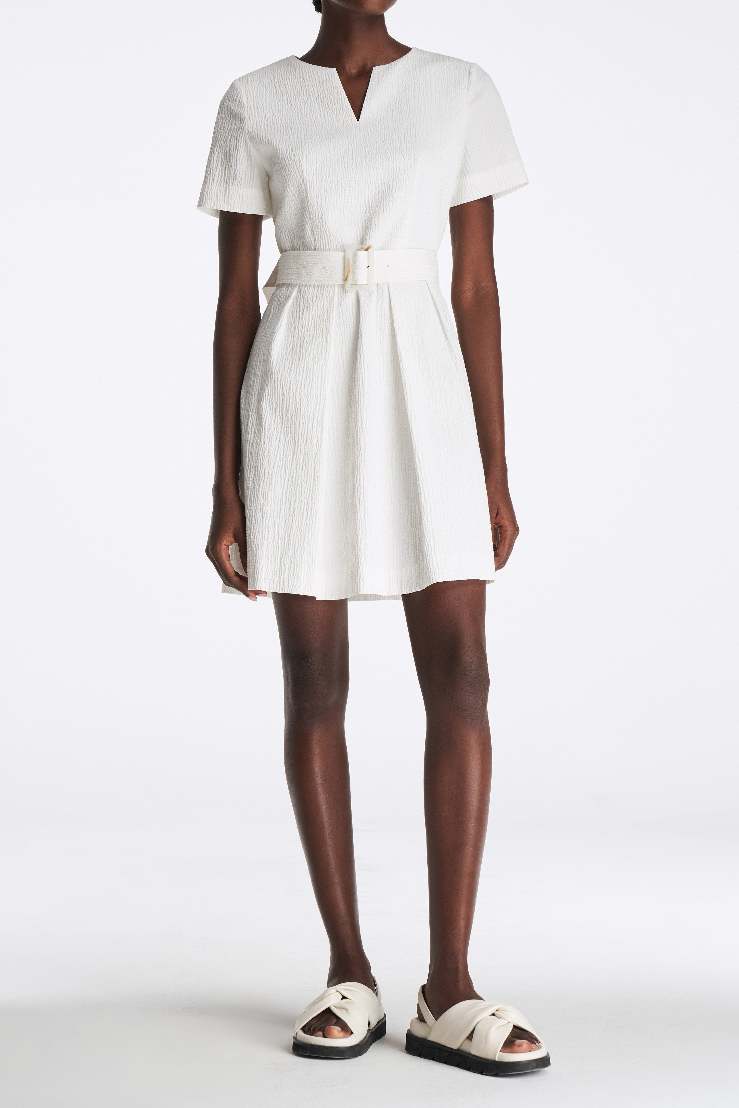 Laurèl Textured Short Sleeve Dress