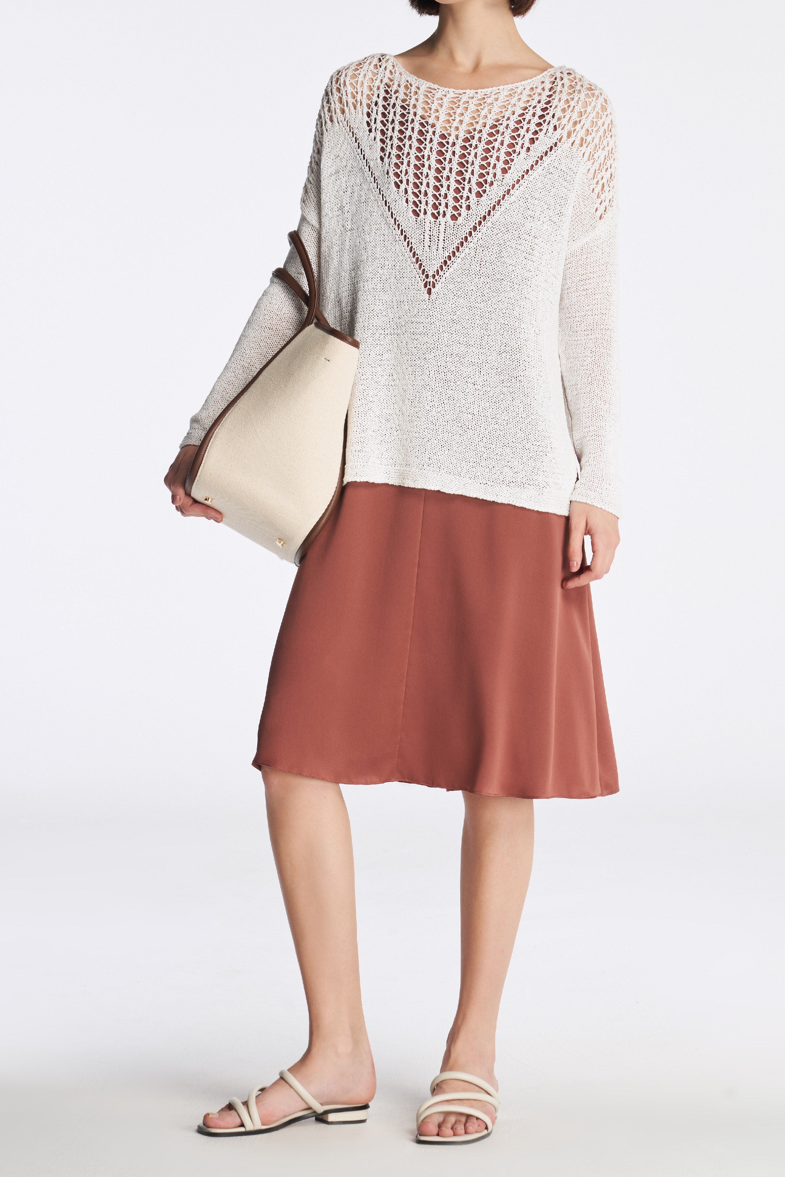 Laurèl Crochet Knit Sweater