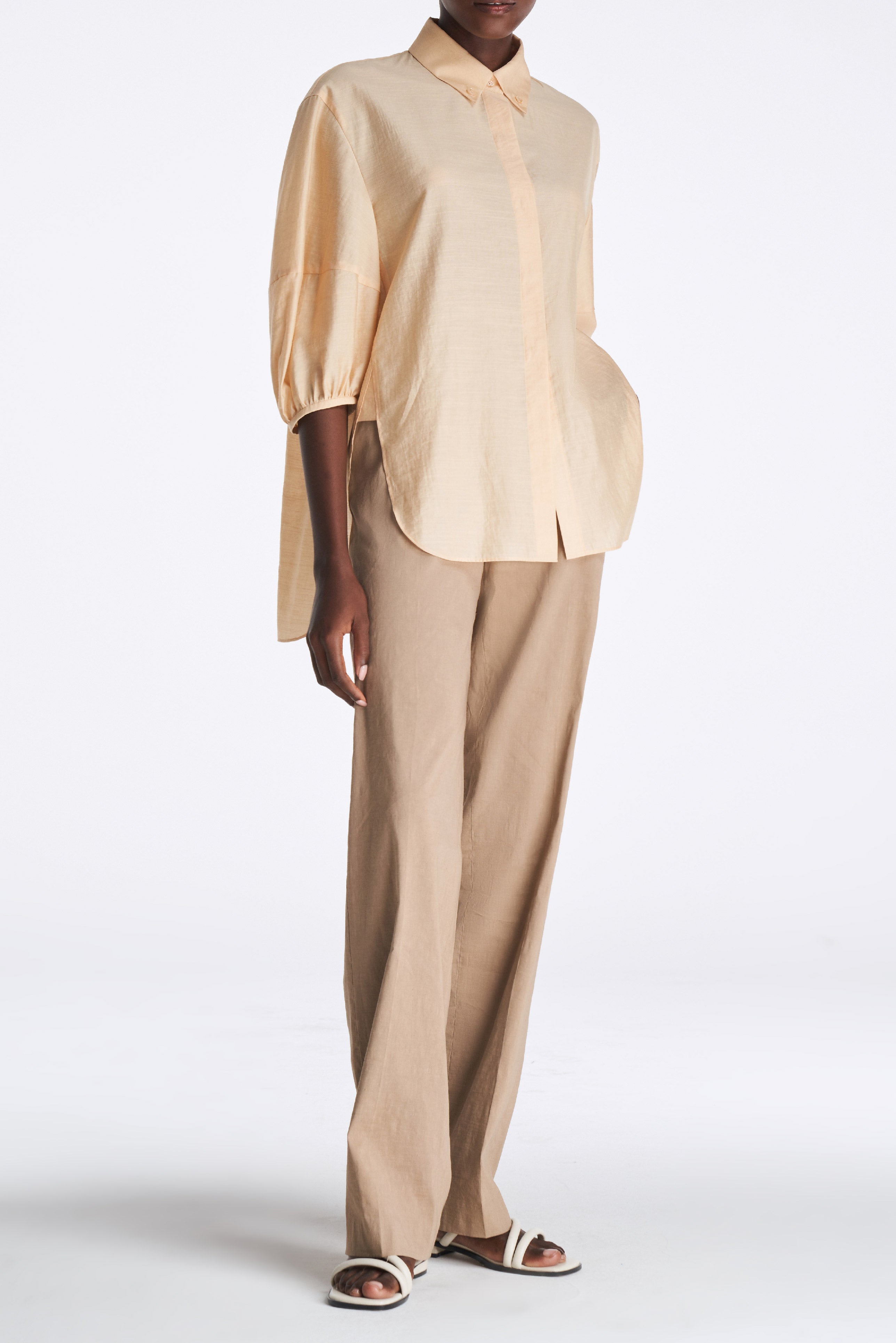 Laurèl High-Waisted Straight-Leg Pants