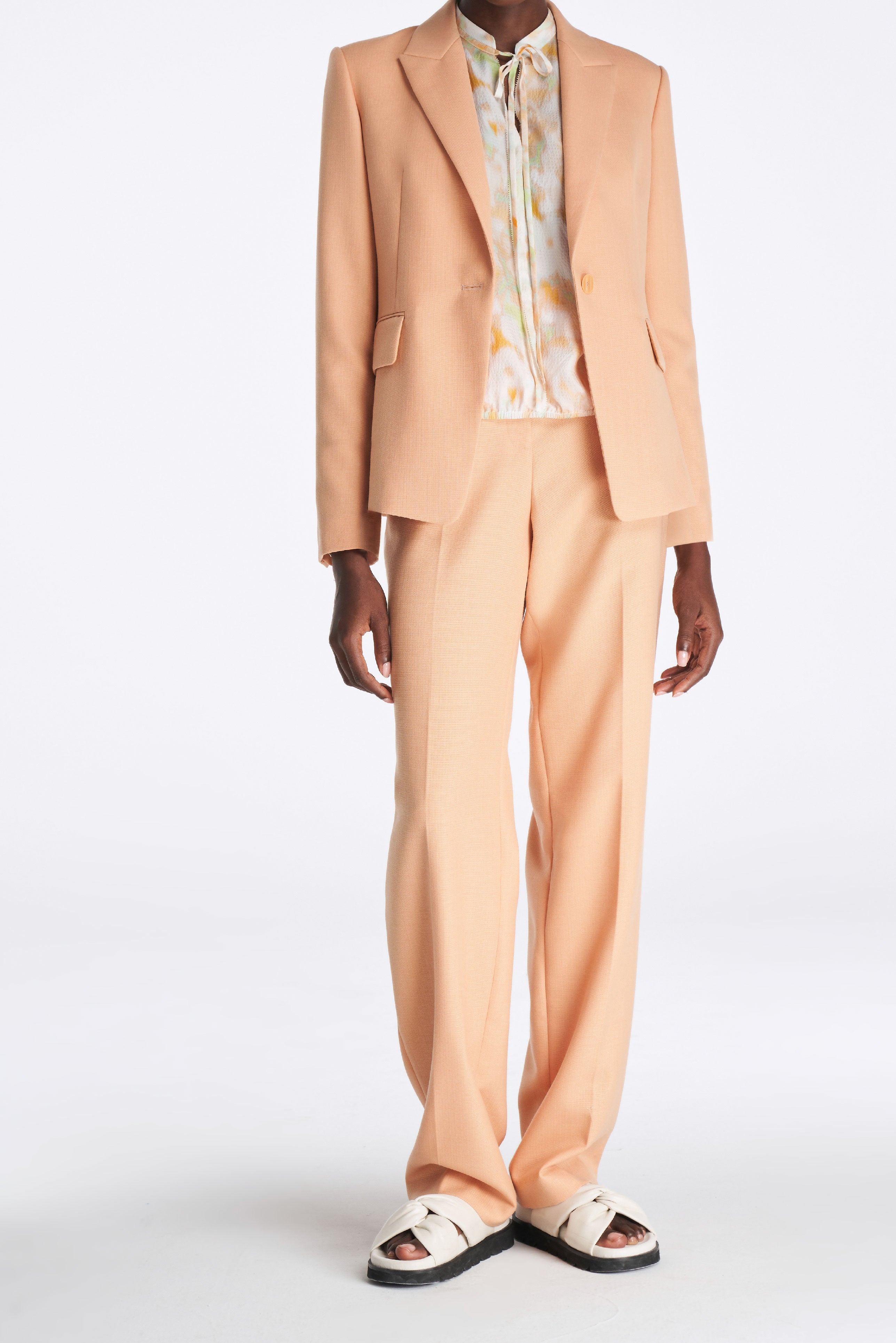 Laurèl Orange Wool Blazer