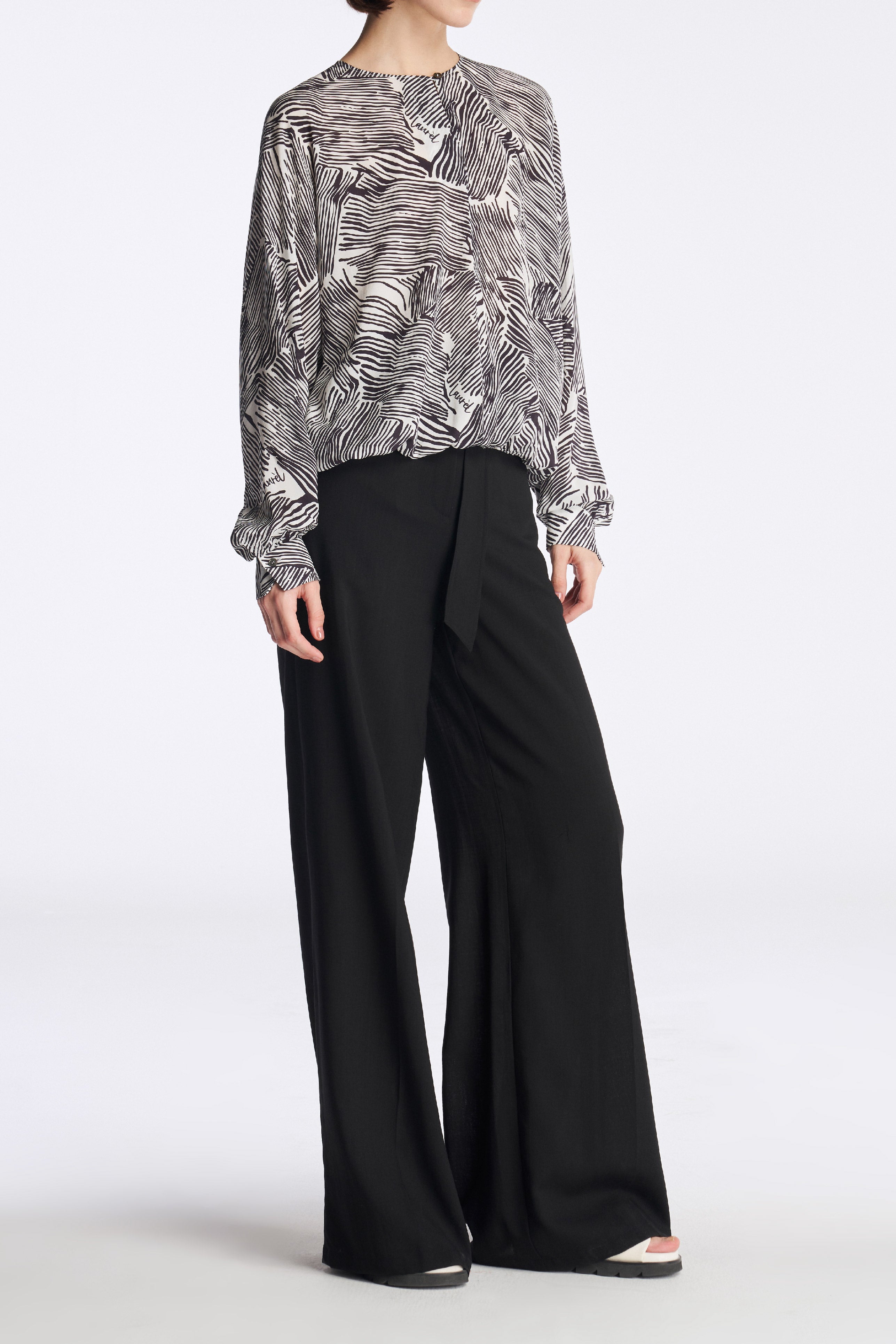Laurèl Wool Wide-Leg Pants
