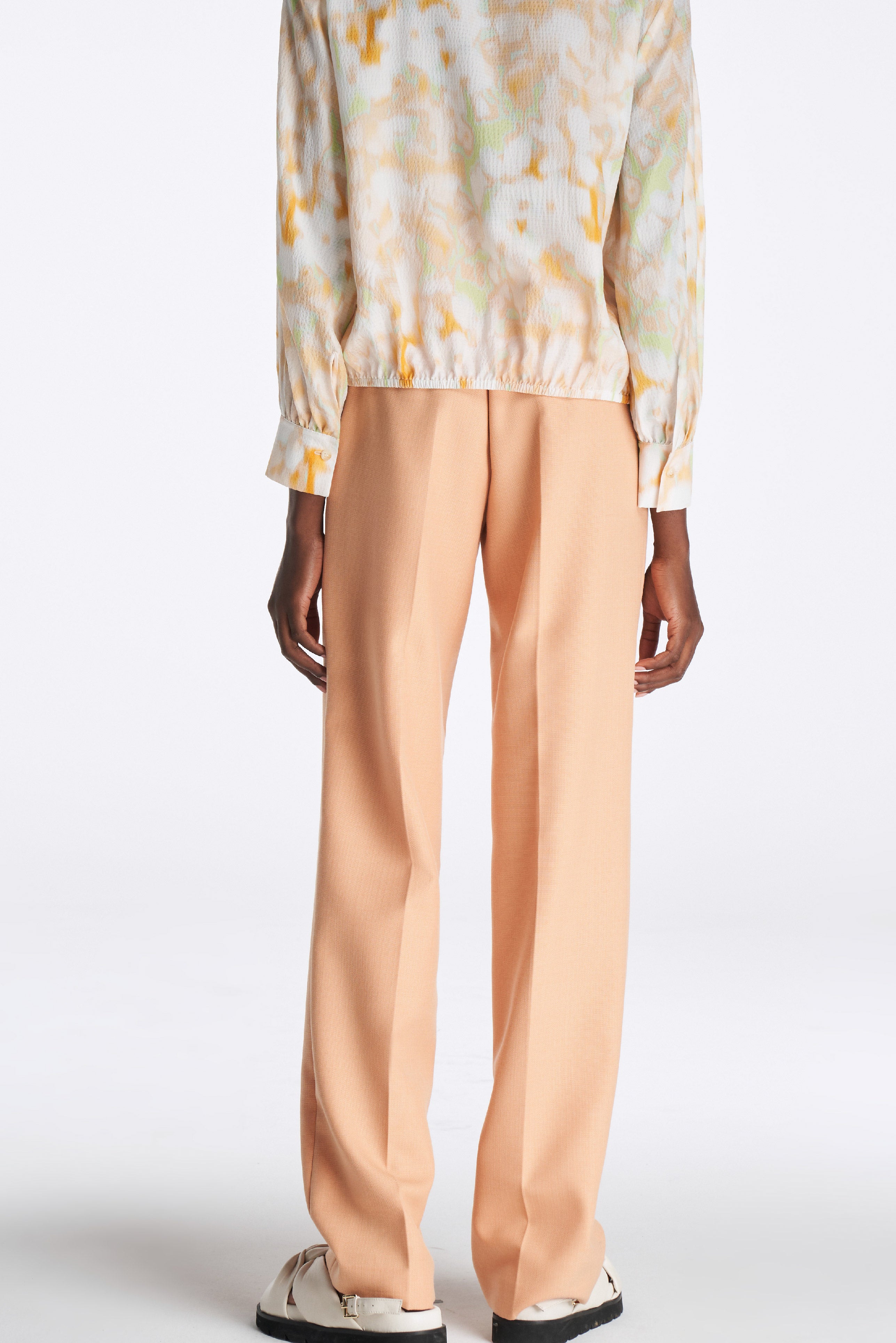 Laurèl Orange Straight-Leg Trousers