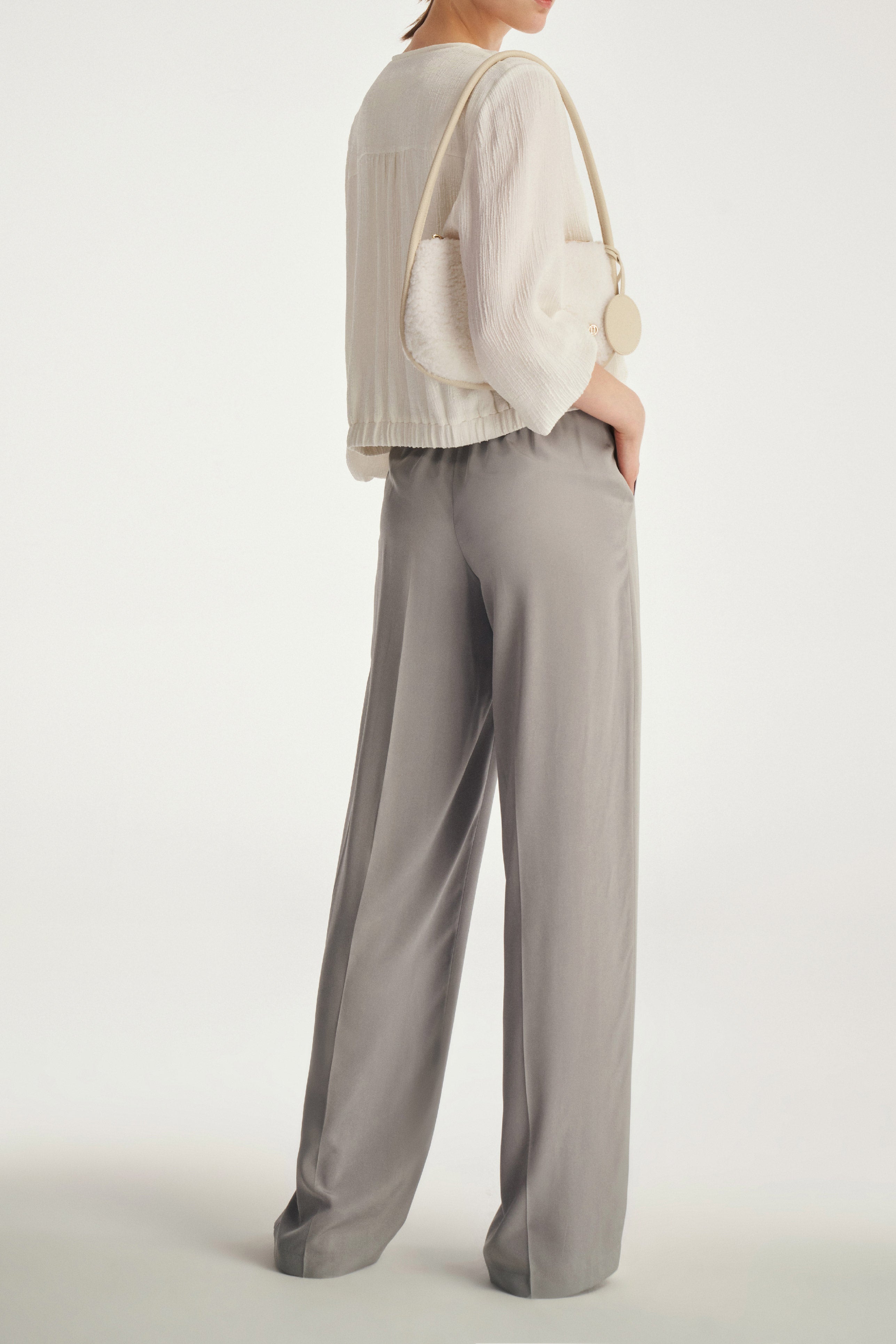 Laurèl Silk Crepe Jacquard Short Jacket
