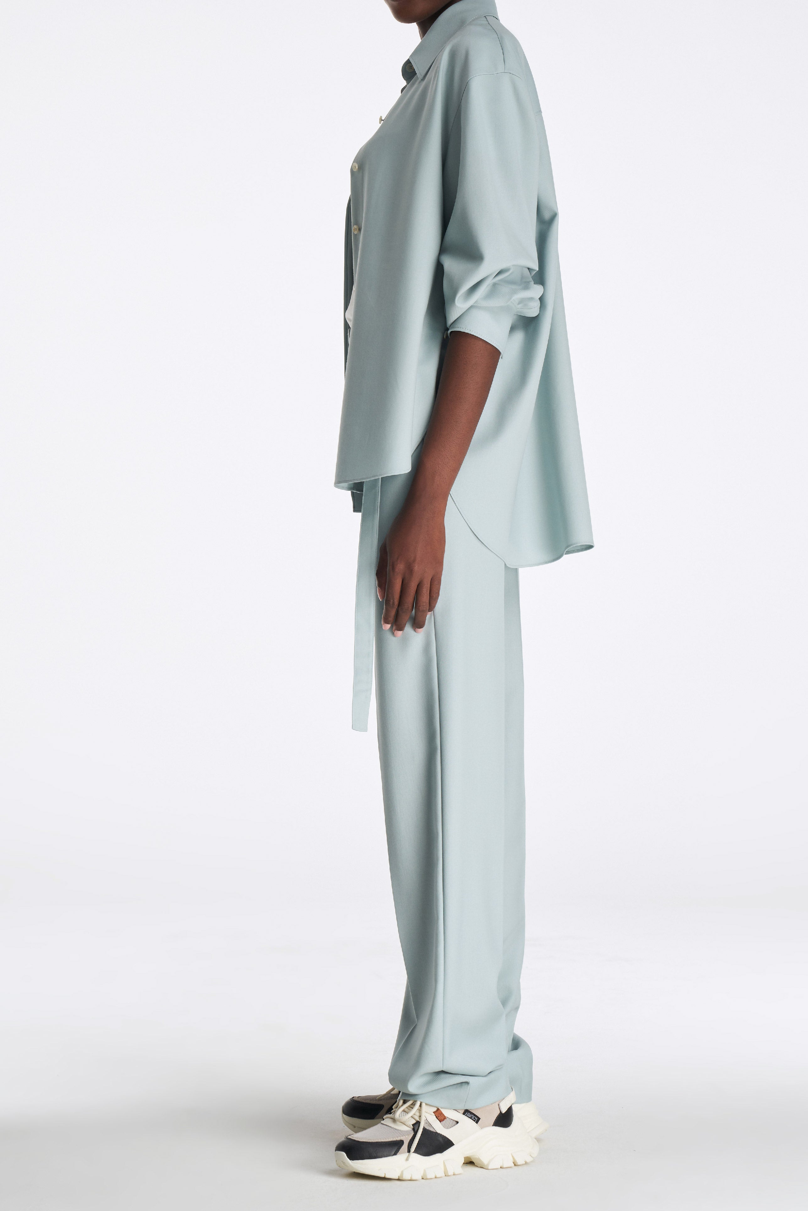 Laurèl Sky Blue Straight-Leg Trousers