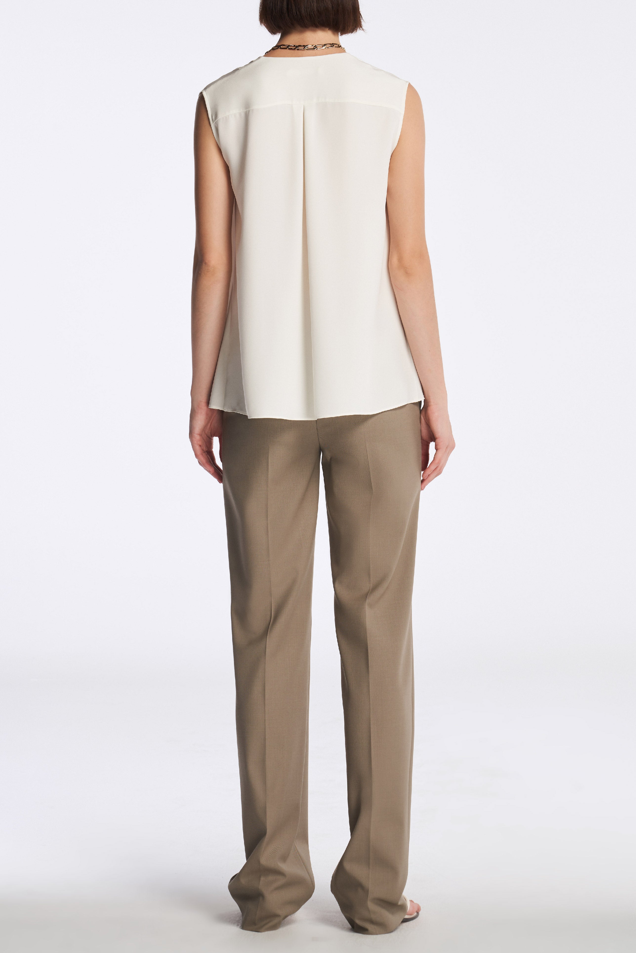 Laurèl Wool Straight-Leg Pants