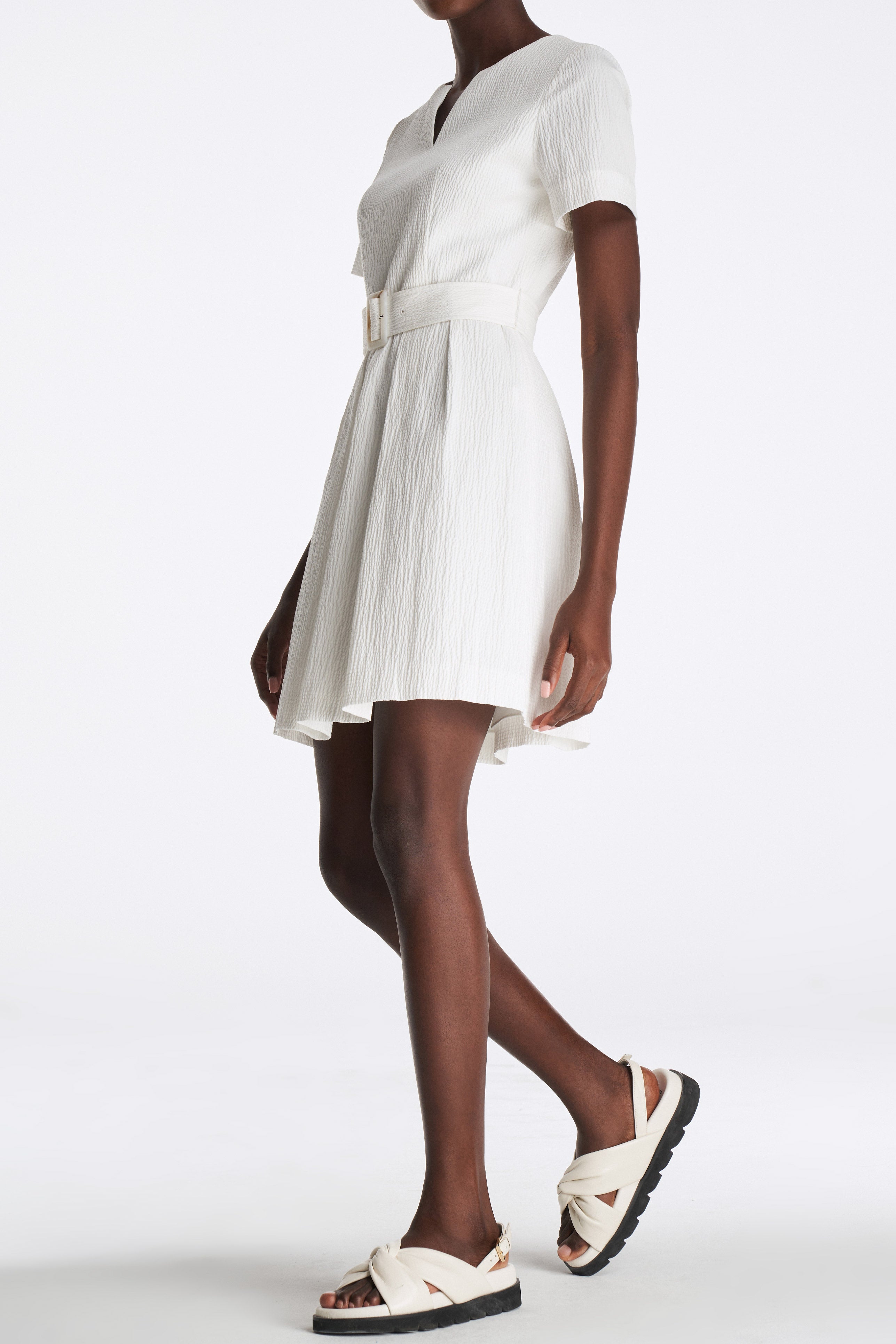 Laurèl Textured Short Sleeve Dress