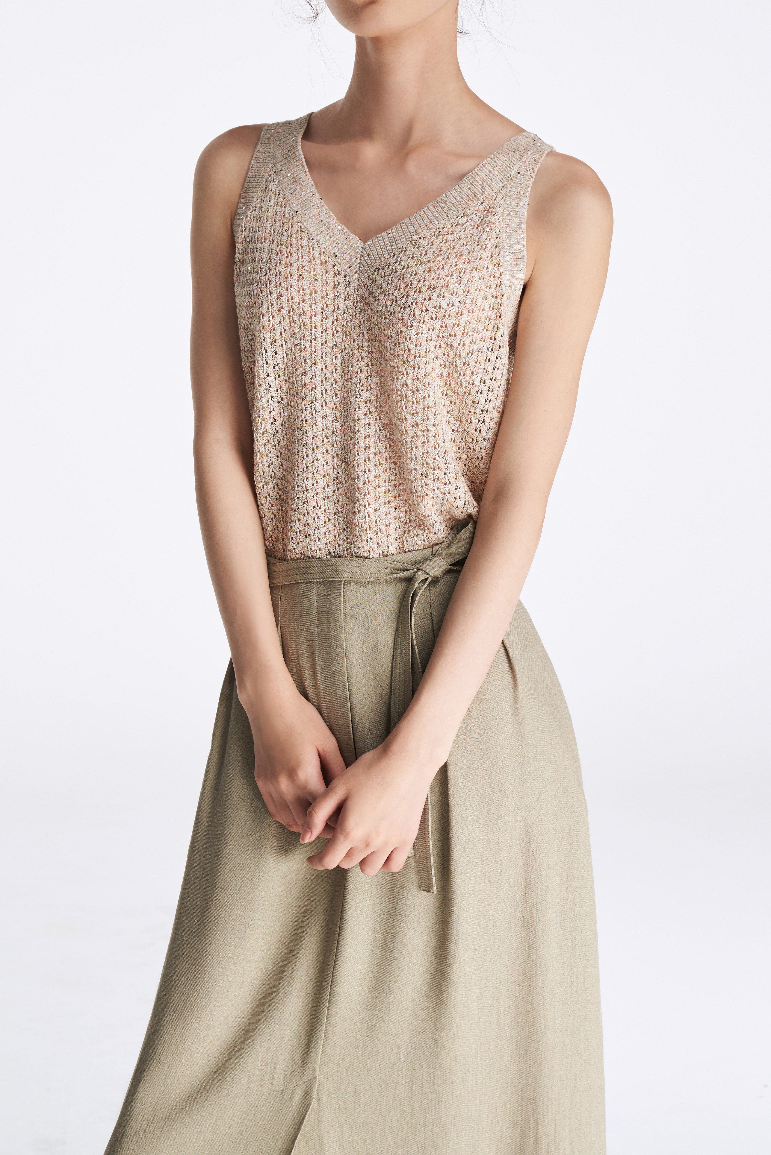Laurèl Waist-Tied Acetate Midi Skirt