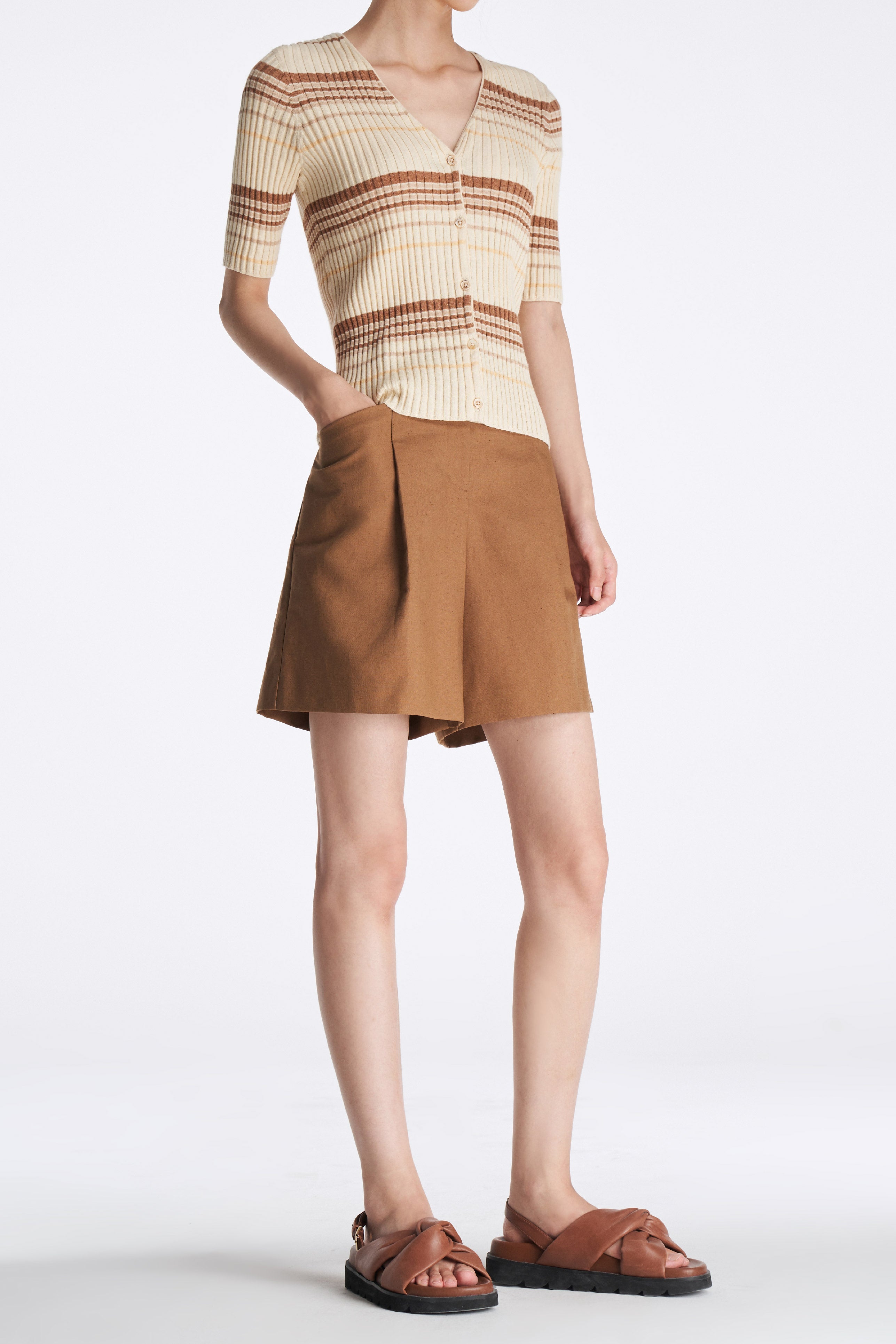 Laurèl V-Neck Knit Cardigan