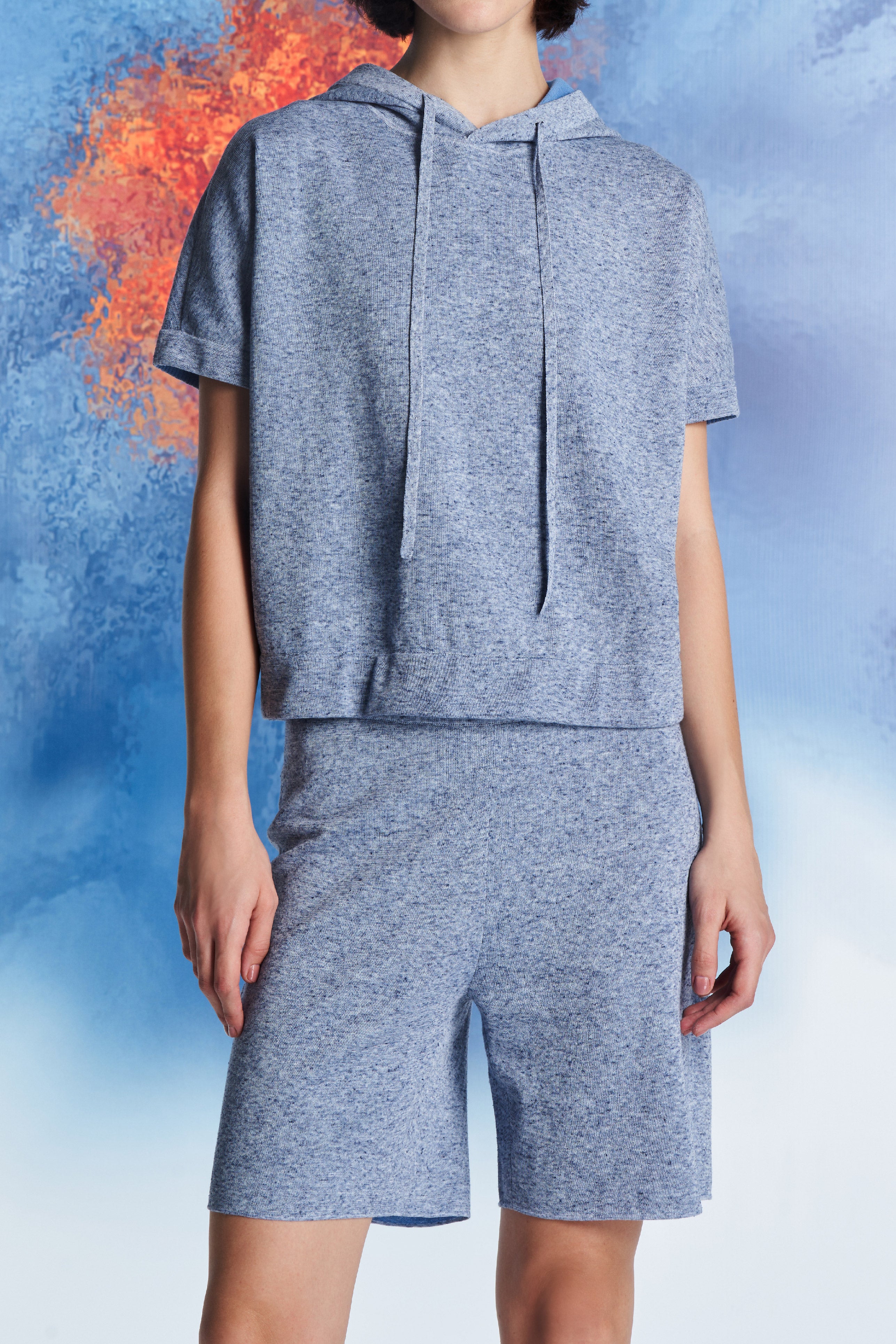 Laurèl Sky Blue Hoody Sweater