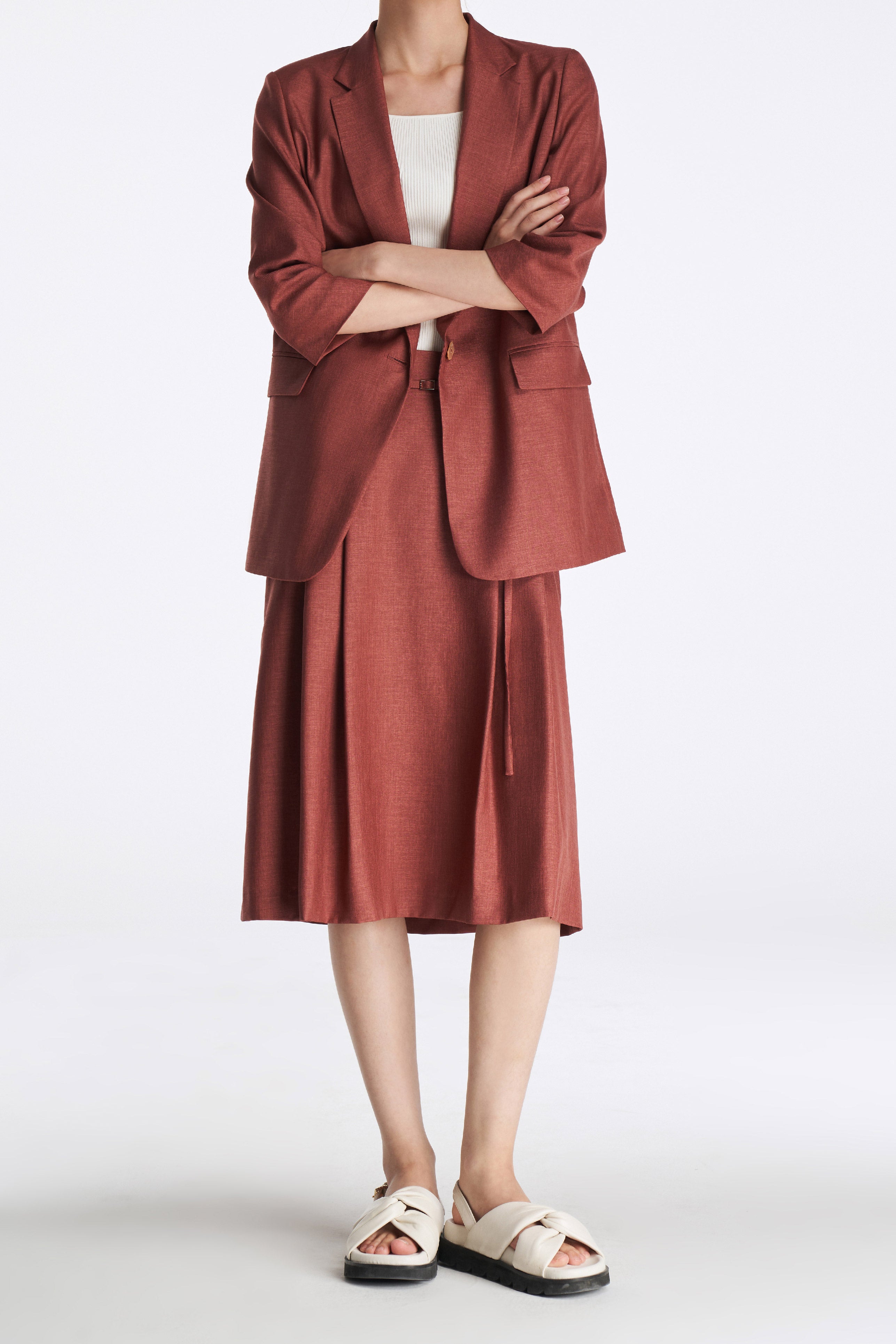 Laurèl Accordion Pleated Midi Skirt