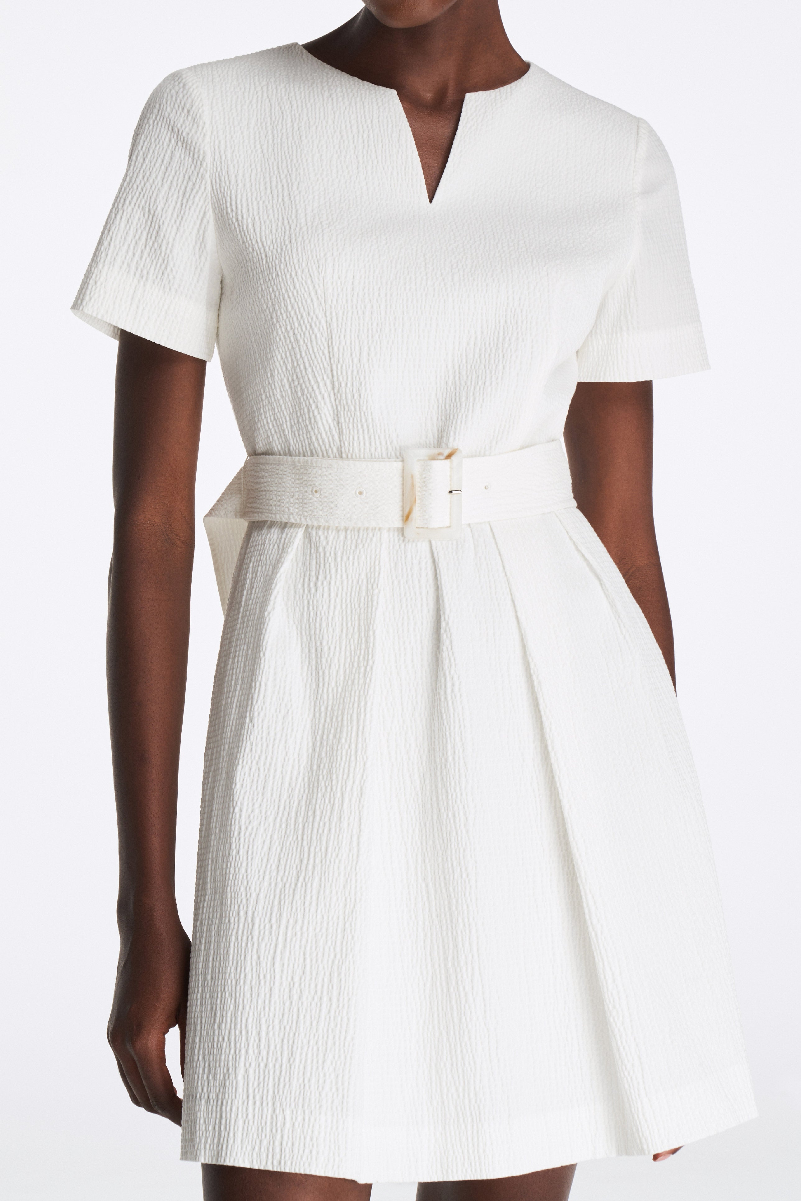 Laurèl Textured Short Sleeve Dress