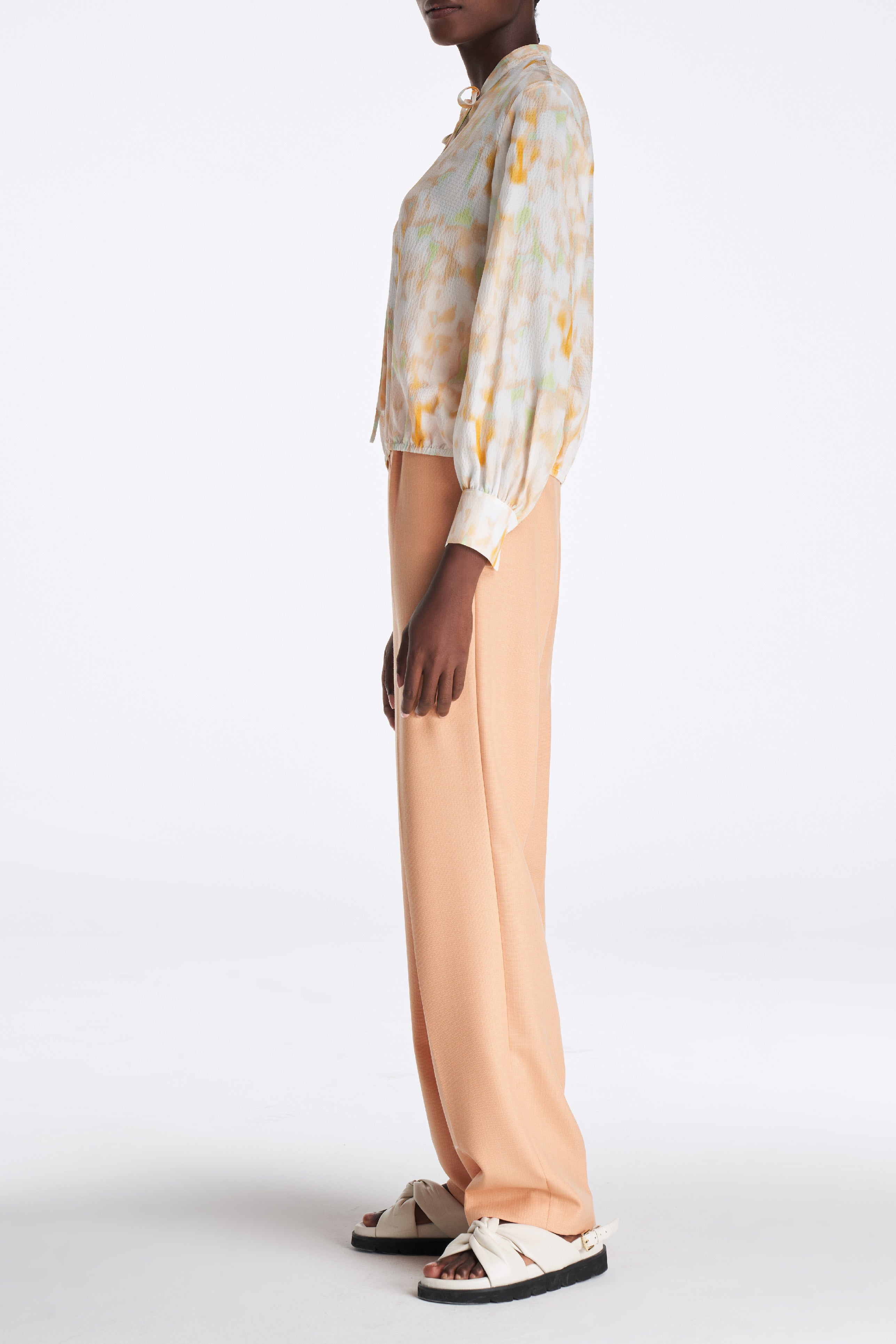 Laurèl Orange Straight-Leg Trousers