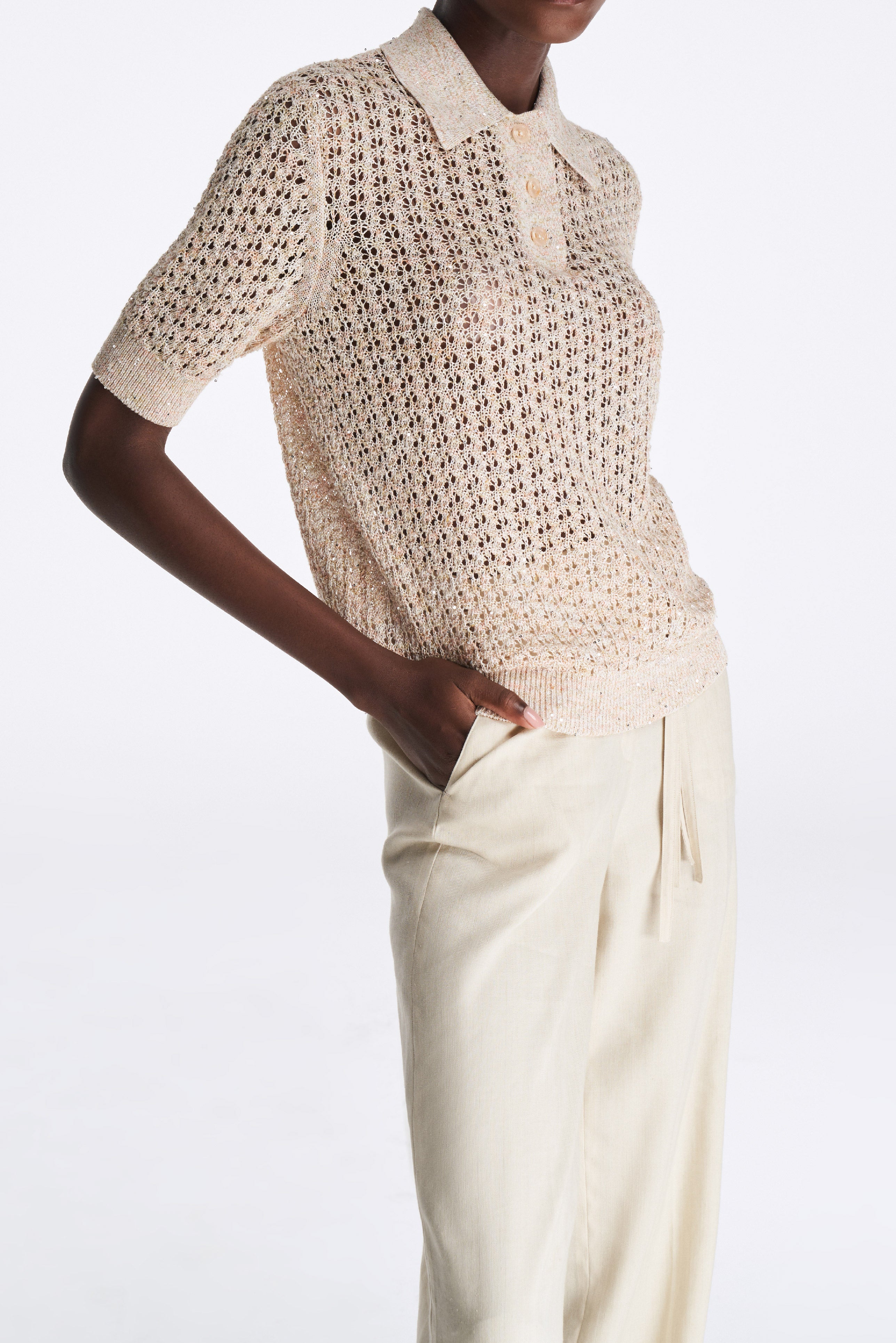 Laurèl Sequined Knit Sweater