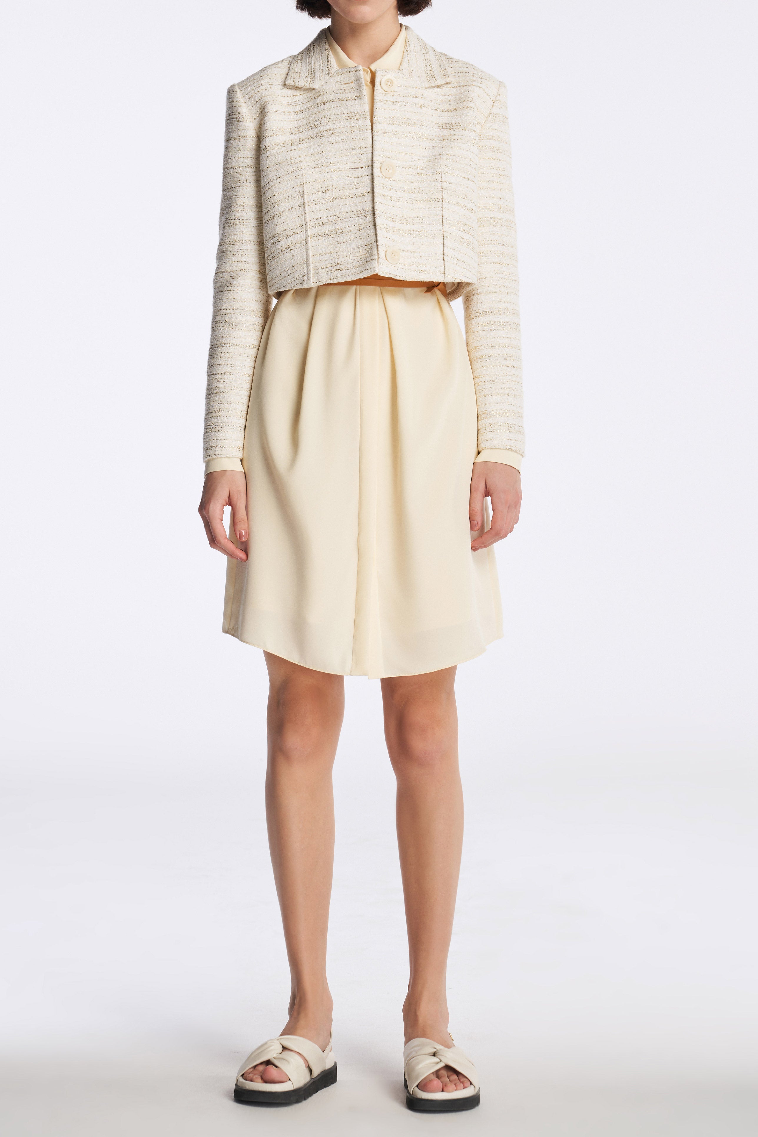 Laurèl Tailored Collar Cropped Jacket