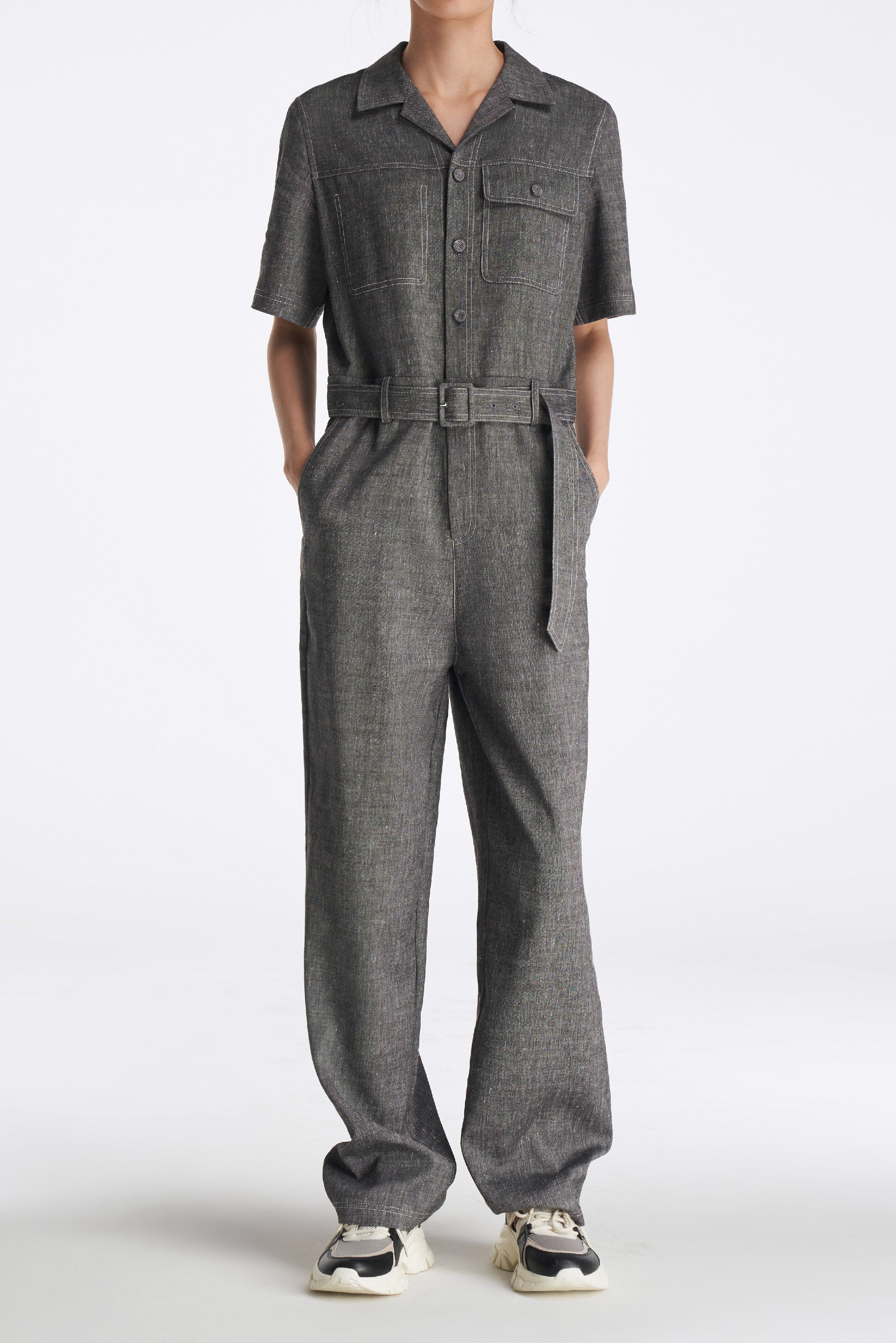 Laurèl Linen-Wool Jumpsuit