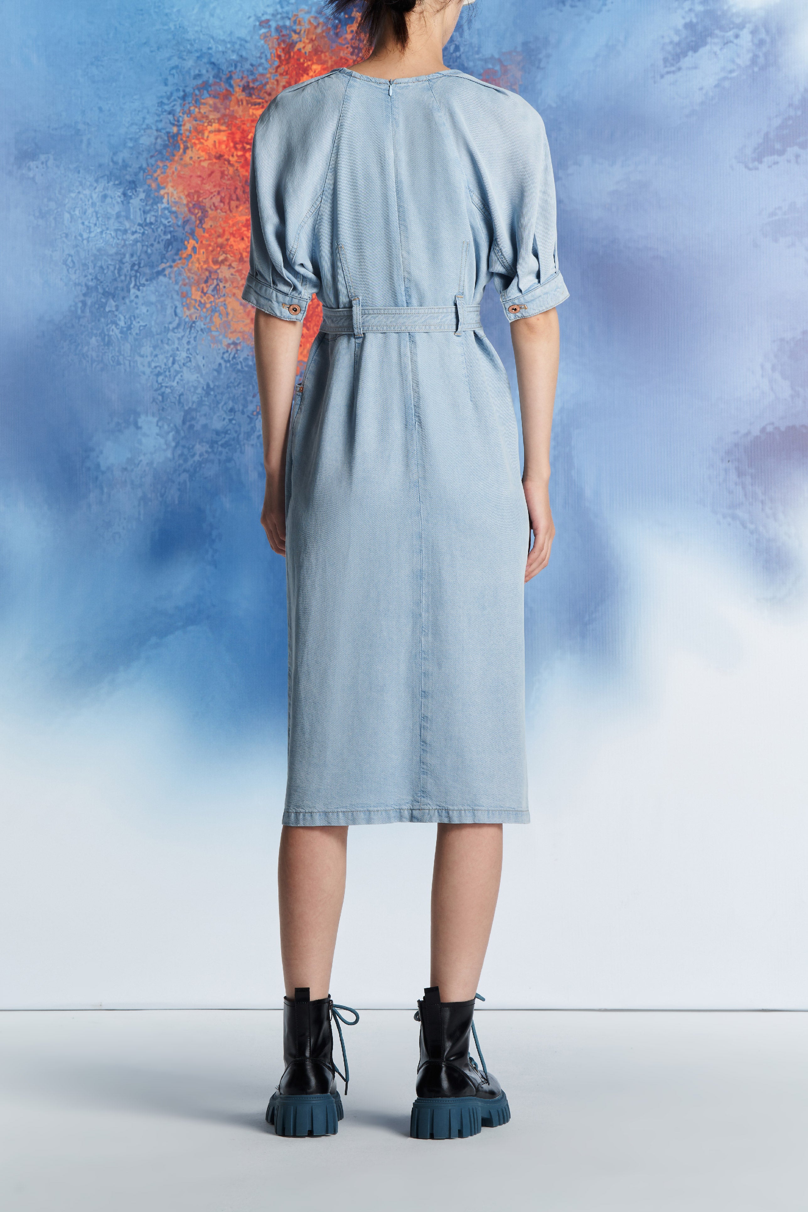 Laurèl Raglan Sleeve Denim Dress