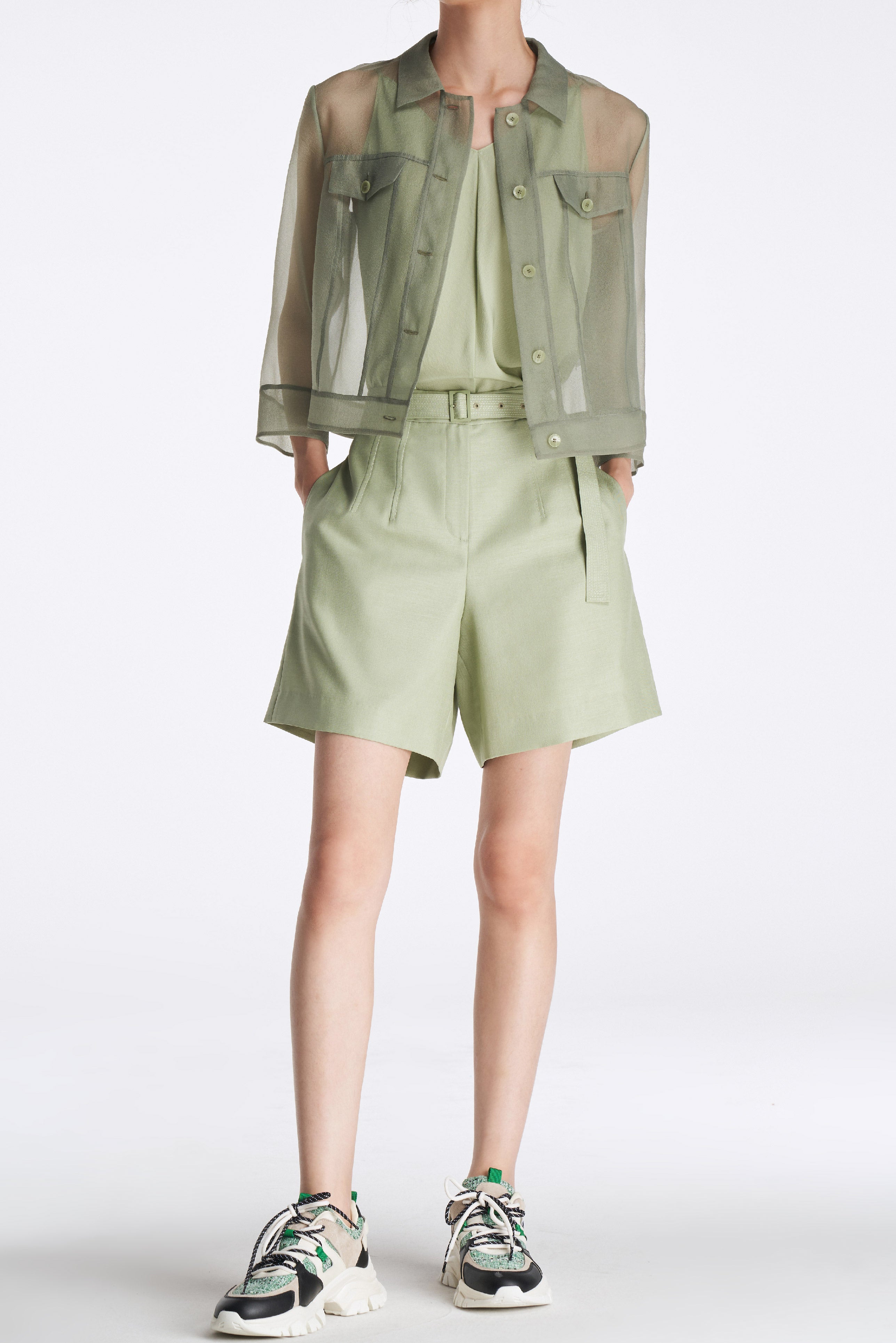 Laurèl Organza Cropped Jacket